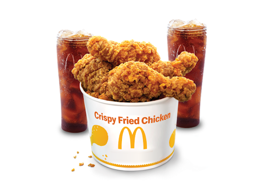 4 Crispy Fried Chicken Pc + 2 Coke