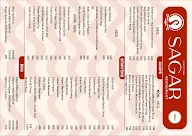 Sagar Restaurant menu 1