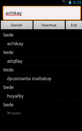 Quechua Danish Dictionary