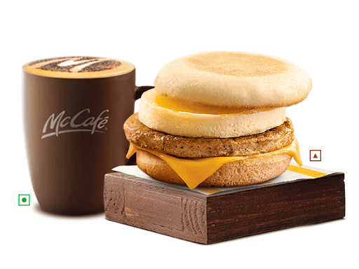 Egg & Sausage McMuffin with Beverage