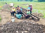 A group of women in a semi-rural area Ehhashini near Pietermaritzburg operate a brickmaking co-operative to earn a living.