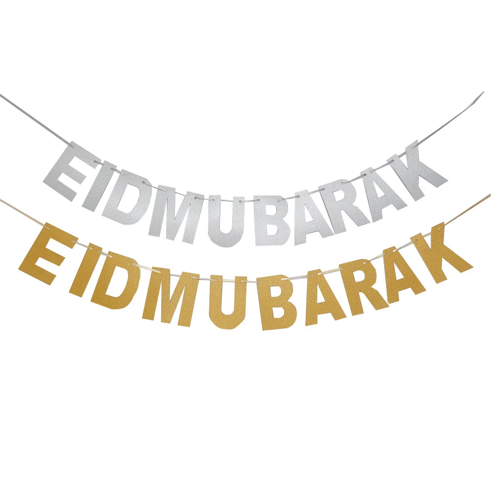 Title 10, Eid Mubarak vlaggenlijn decoratie Ramadan feest...