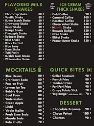 Shake Sahab menu 1