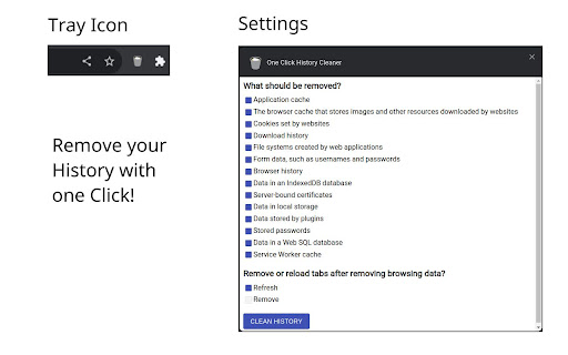One Click History Cleaner