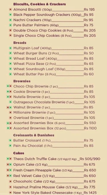 Theobroma menu 