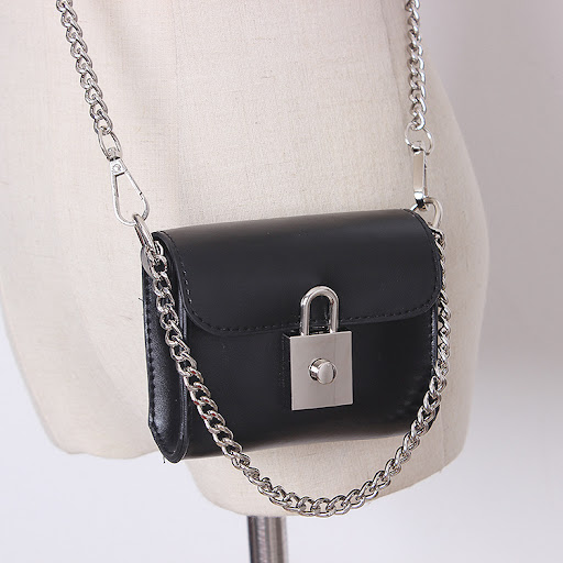 Title 1, Diablo Lock Mini Square Bag, Lipstick Decoratio...