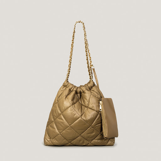 Title 4, Soft Space Cotton Rhombic Bucket Bag for comfor...