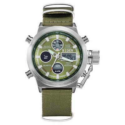 Title 2, Mens Military Wrist Watch Army Green Analog Di...