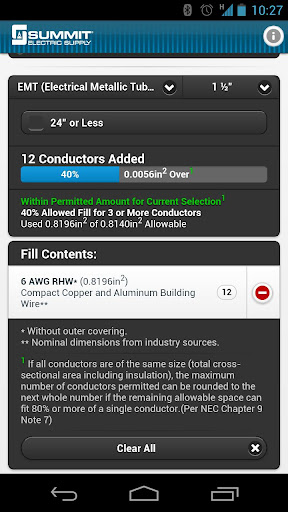 Conduit Fill Tracker