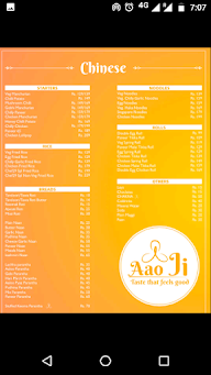 Aao Ji menu 1