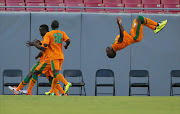 Zambia's national football team. (Photo by Mark Kolbe/Getty Images)