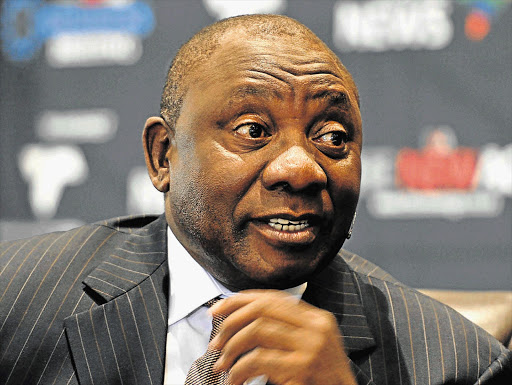 CHILD'S PLAY: Deputy President Cyril Ramaphosa.