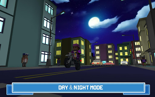 Moto Rider 3D: Blocky City 17 (Mod Money)