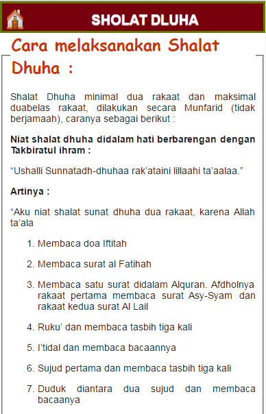 Cara Keutamaan Sholat Dhuha Android Aplikace Appagg