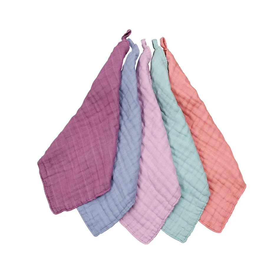 Vierlaagse bamboevezel speekseldoek voor baby's, waterabsorberende slab, ophangbaar. Ideaal voor boeren.