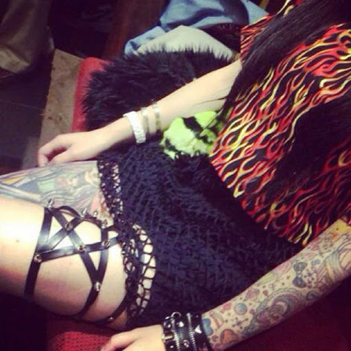 Title 4, Lolita Gothic Punk Leather Leg Ring Sling, Adju...