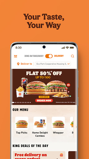 Screenshot Burger King India