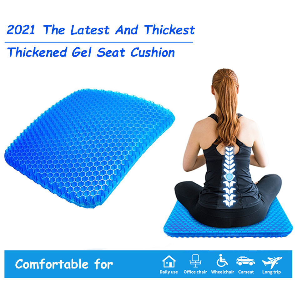 Gel Seat Cushion for Long Sitting Tailbone Pain Office Chair Car