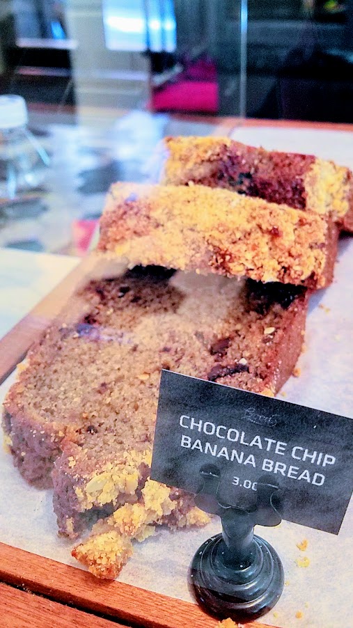 Chocolate Chip Banana Bread, one of the options at Good Coffee in the Woodlark Hotel in downtown Portland