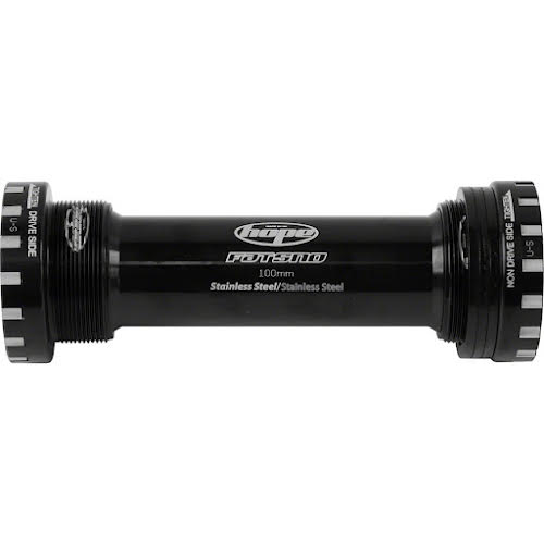 Hope BSA Threaded Bottom Bracket - 100mm Fat Bike, 24mm Spindle, Stainless, Black