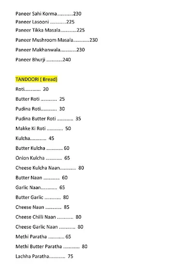 Mangalam Veg Restaurant menu 