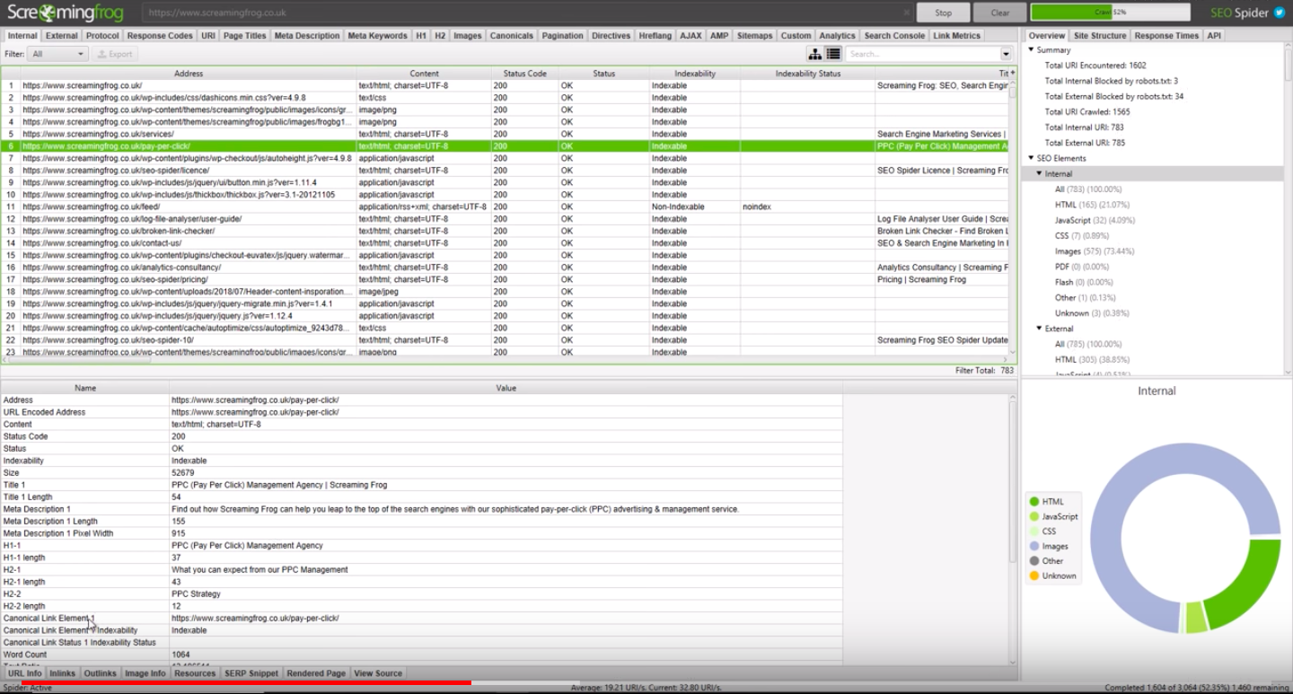 screaming frog seo spider