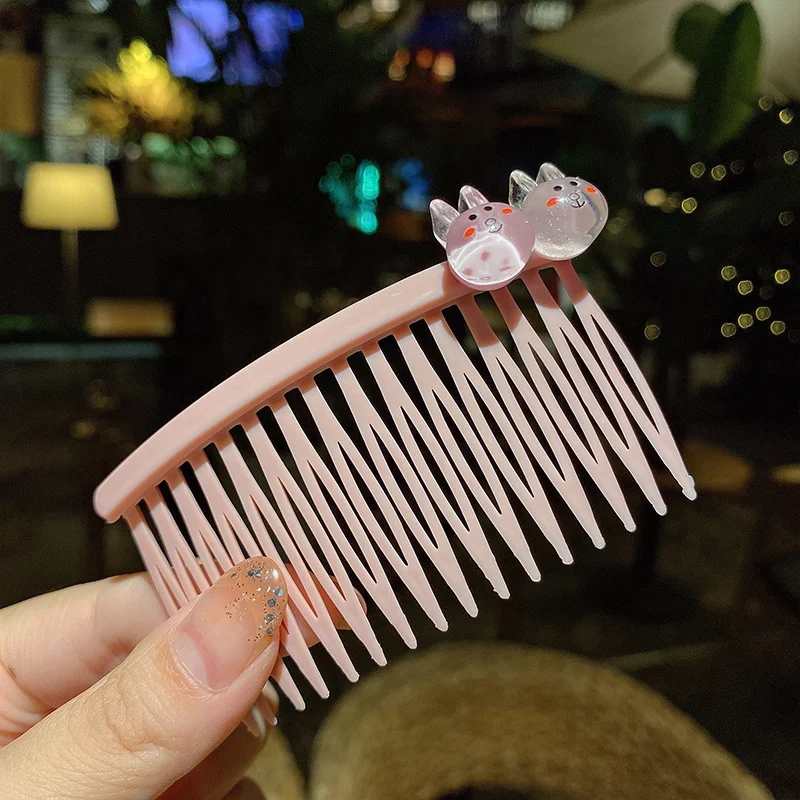 Pente para meninas com franja, pente infantil, acessórios de cabelo antiderrapantes, finalização de cabelo quebrado, presilha princesa fofa, Big Chi.