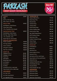 Parkash Sweets House menu 4