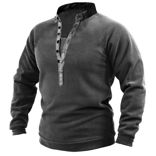 Title 1, Mens Outdoor Warm And Breathable Henry Button ...