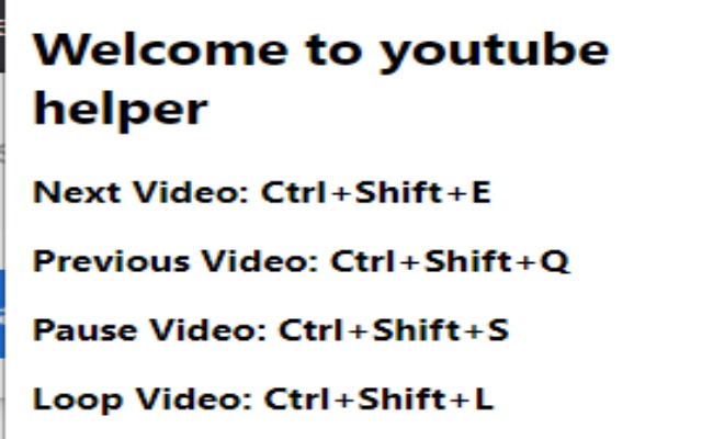 YouTube Helper chrome extension