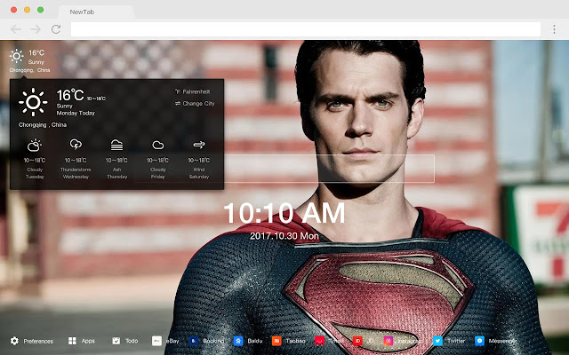 Superman Pop Movie HD New Tabs Theme