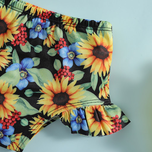 Title 7, Girls flower print front tied spaghetti-strap ...