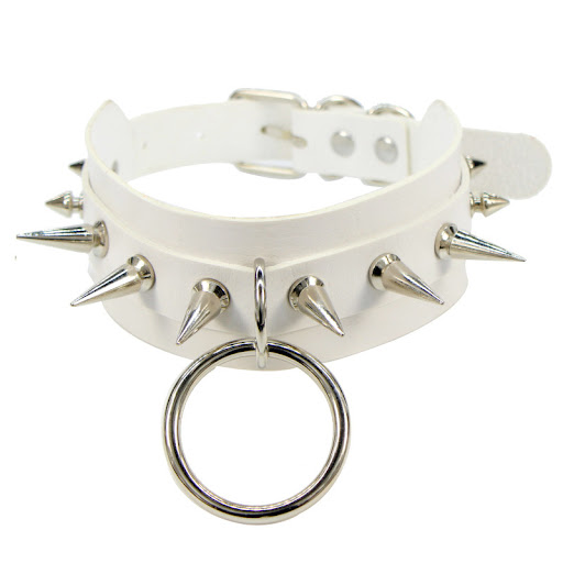 Title 3, Rivet pointed collar chain necklace, a bold acc...