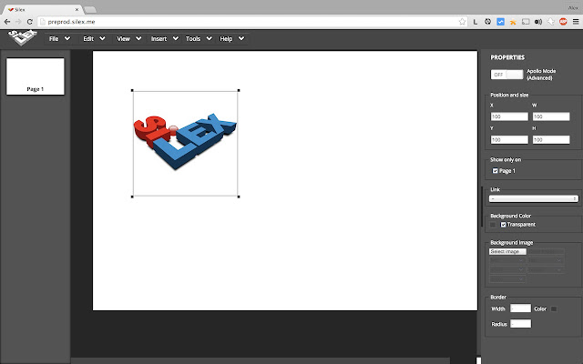Silex, live web creation chrome extension