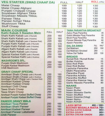 Raju The Chaska menu 
