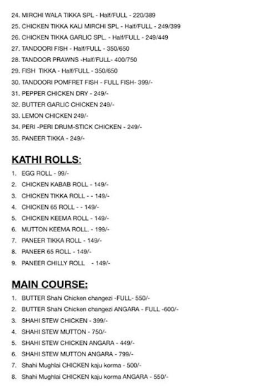 Thali & Biryani Junction menu 