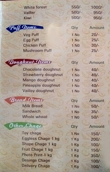 The French Loaf menu 