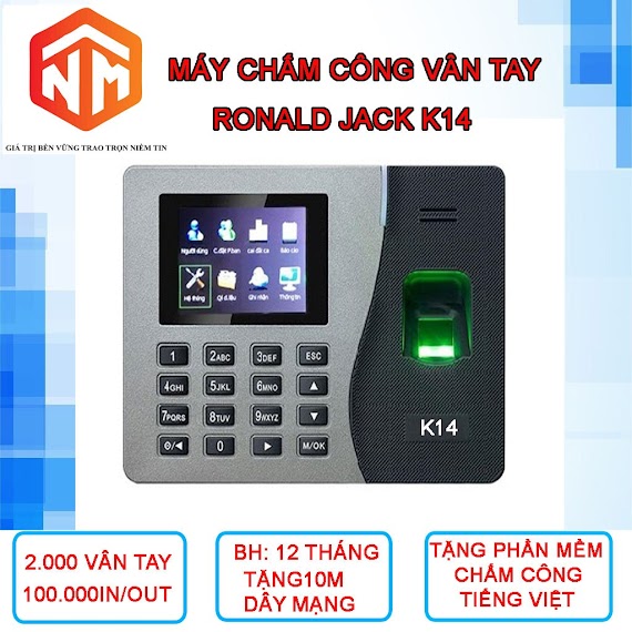 Máy Chấm Công Ronald Jack K14 - Máy Chấm Công Vân Tay - Nhật Minh