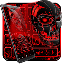 App Download Red Tech Skull Keyboard Theme Install Latest APK downloader