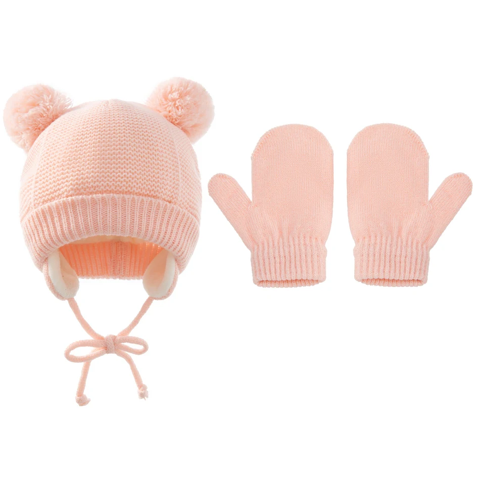 Kinder Vlechtmuts Handschoenen Warme Oorbescherming Kinder Gebreide Muts Winterset Comfort en Warmte voor Kleine Avonturiers