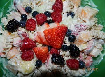 Pasta fruit salad