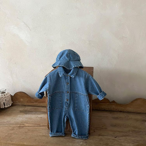 Title 5, Tidal Solid Color Jumpsuit Pocket Long Climb. D...