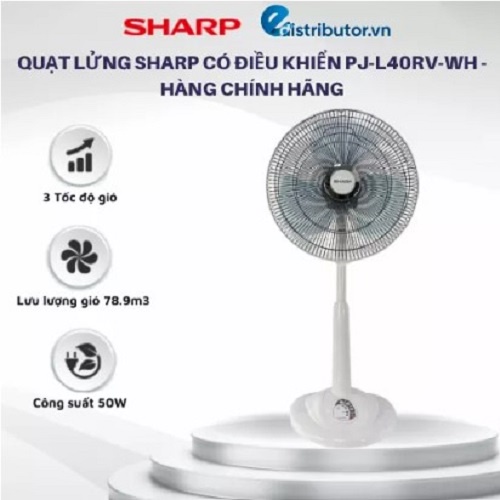 [Mã Elmall5 Giảm 5% Đơn 300K] Quạt Lửng Sharp Có Điều Khiển Pj - L40Rv - Dg / Pj - L40Rv - Wh - Hàng Chính Hãng