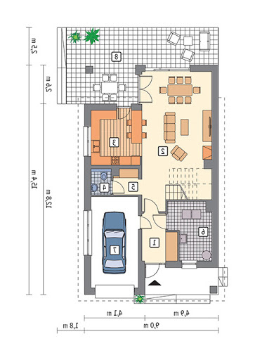 Doborowy - wariant II - M239b - Rzut parteru