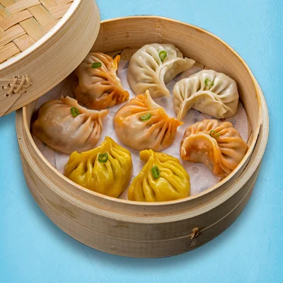 Chicken Assorted Momos Platter (12 Pcs)