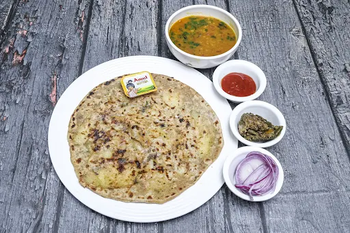 Sada Paratha With Yellow Dal