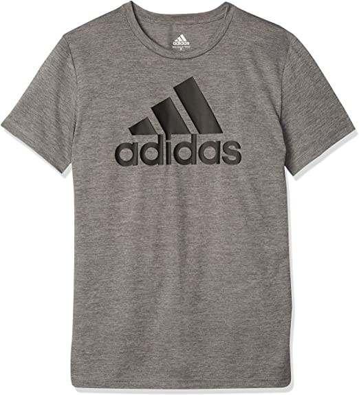 adidas Boys' Plus Size Short Sleeve Aeroready Performance Logo Tee T-Shirt