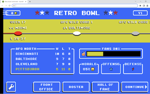 Retro Bowl Unblocked Game