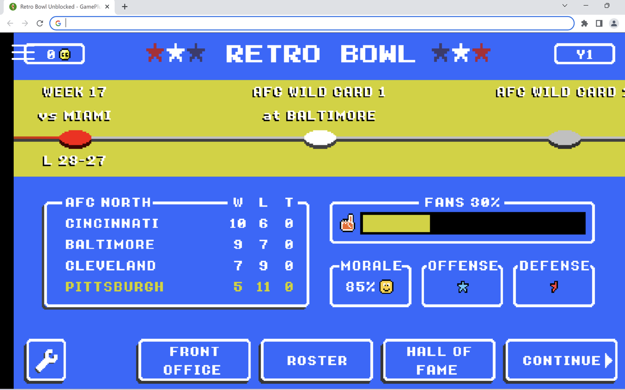 Retro Bowl Unblocked Game Preview image 2