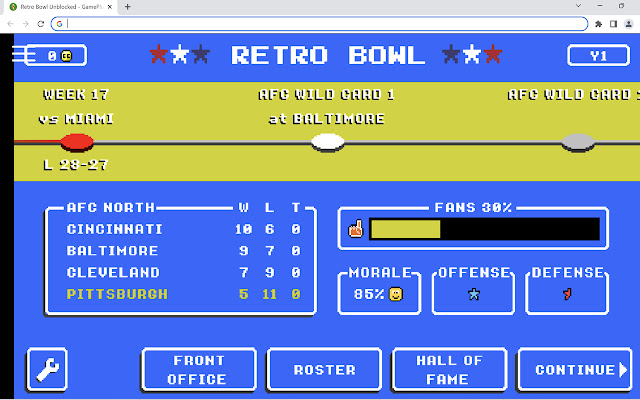 Unblocked Games Retro Bowl